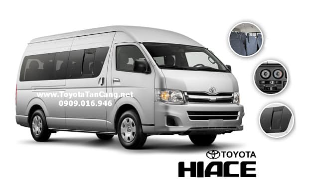 Toyota Hiace được trang bị những trang bị an toàn cơ bản giúp giảm giá thành bán.