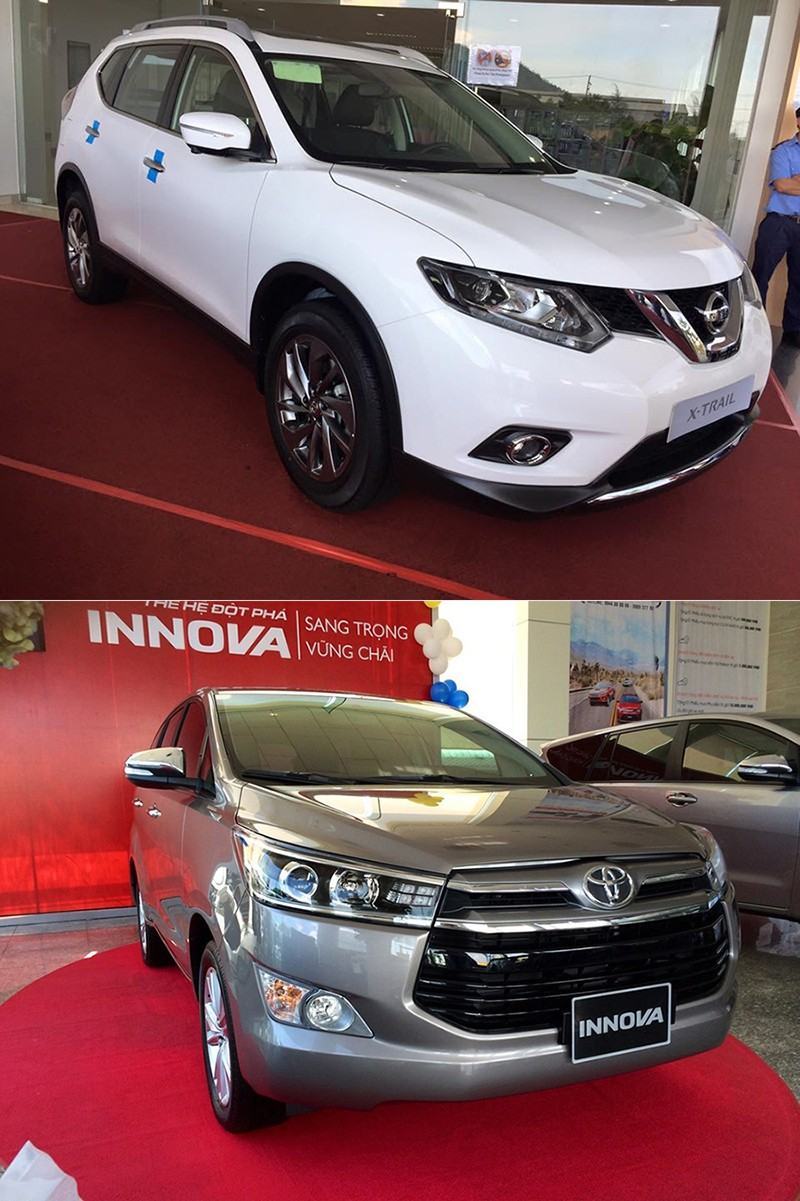 So sánh Nissan X-trail và Toyota Innova 2017