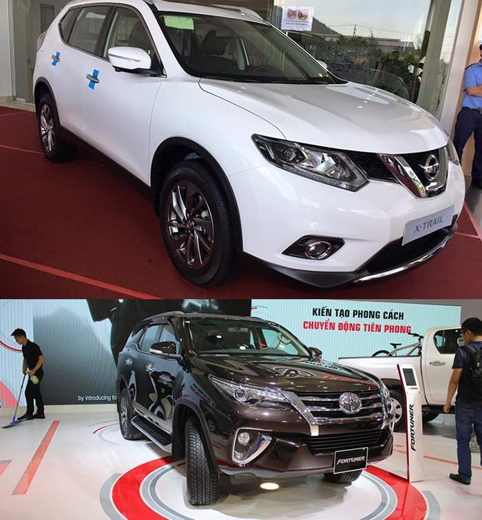 So sánh Nissan X-trail và Toyota Fortuner 2017 hoàn toàn mới tại Việt Nam