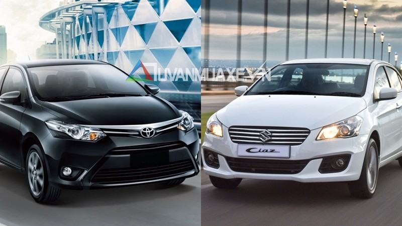 So sánh Suzuki Ciaz và Toyota Vios 2016 phiên bản mới