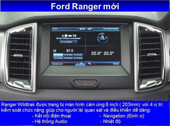 Ford Ranger 2017 - 2018 mới nhất (Đầu DVD)