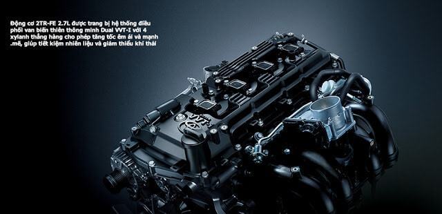 Động cơ Dual VVT-i trên  Land Cruiser Prado sản sinh ra 164 mã lực với mức tiêu thụ nhiên liệu tối ưu