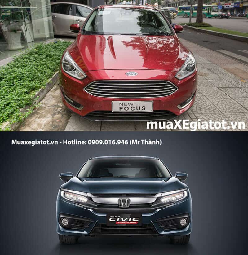 So sánh Ford Focus va Honda Civic 2017 tại Việt Nam 