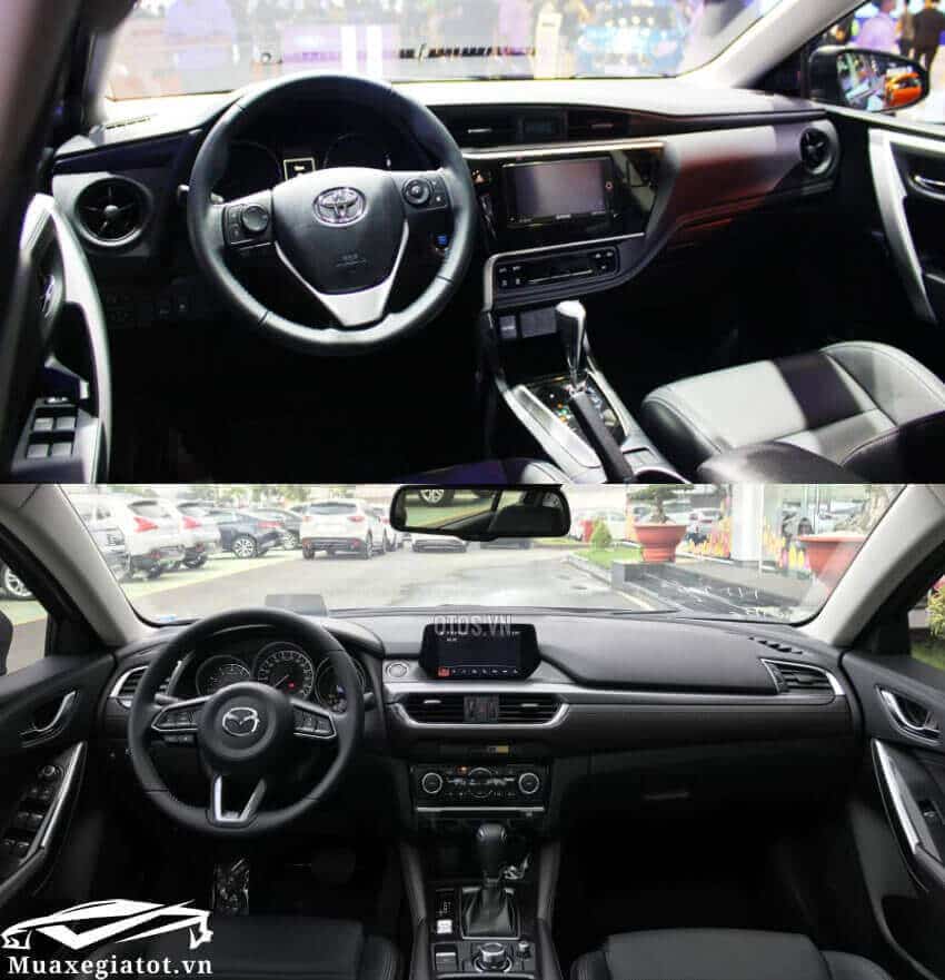 Corolla Altis Sport 2.0V và Mazda6 Premium 20V (Nội thất xe)
