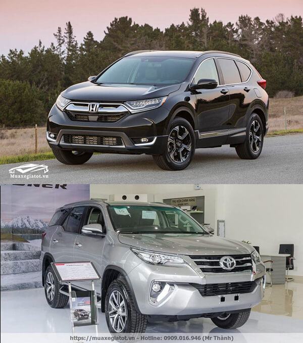 Nên chọn xe 7 chỗ Honda CRV 2020 hay Toyota Fortuner 2020 nhập khẩu