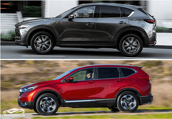 So sánh Mazda CX5 2018 và Honda CRV 2018 (Hông xe)