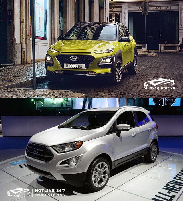 So sánh Hyundai Kona và Ford Ecosport 2018 (Hai bản cao cấp nhất )