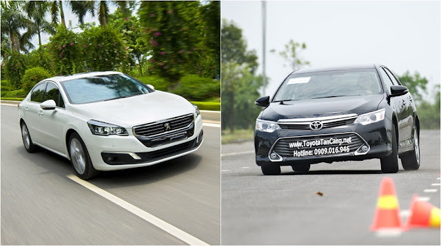 Chọn Peugeot 508 (trái) hay Toyota Camry 2015 (phải) tại Việt Nam ?