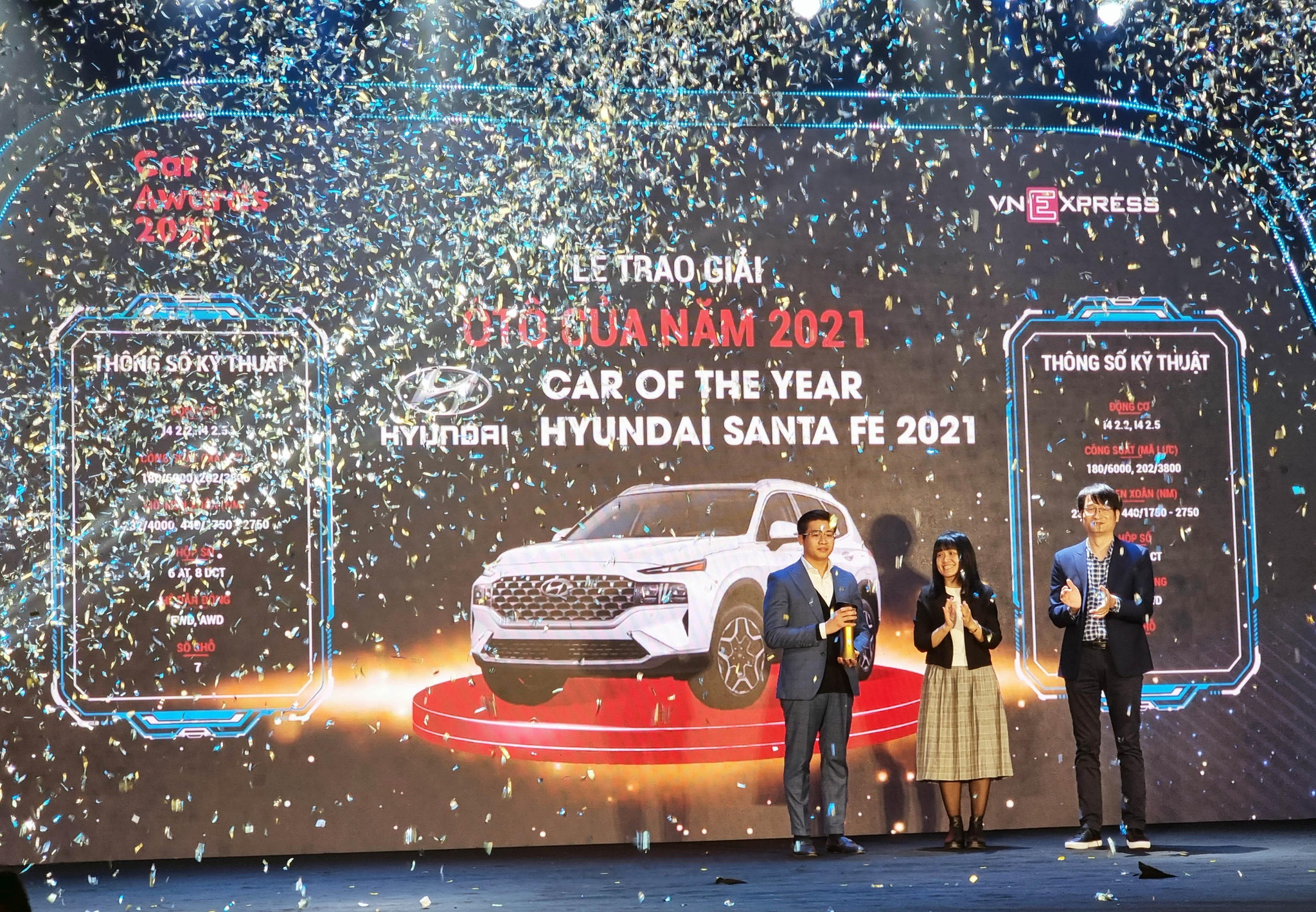 Hyundai Santa Fe được ban tổ chức bình chọn Xe của năm 2021, Ảnh: Thanhnien.vn