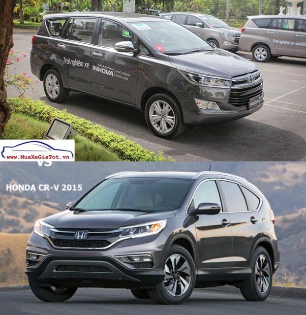 So sánh Toyota Innova 2.0V và Honda CRV tại Việt Nam