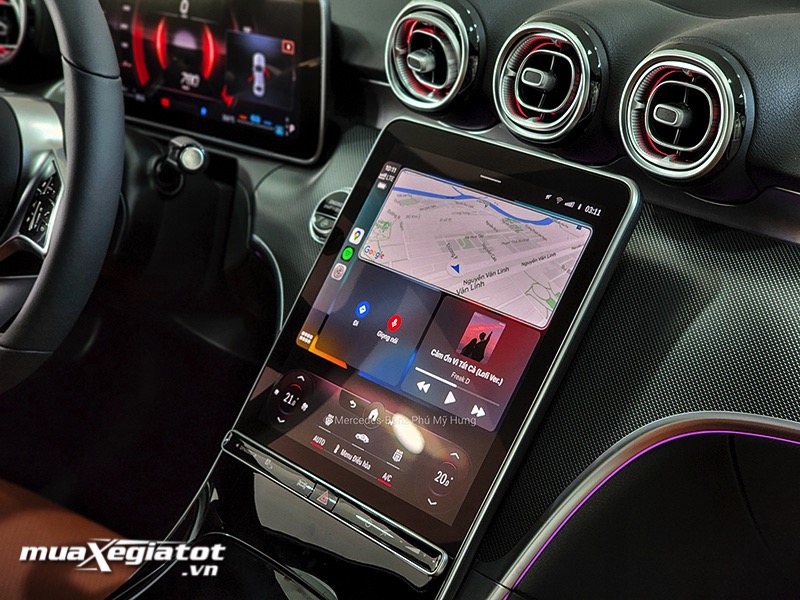 Hệ thống giải trí trên xe gồm bảng đồng hồ kỹ thuật số sau vô lăng màn hình màu 12,3 inch
